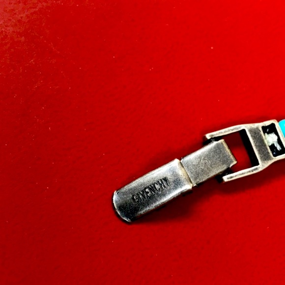 Givenchy Vintage Turquoise Crystal Logo Bracelet NeverUsed - Picture 4 of 8